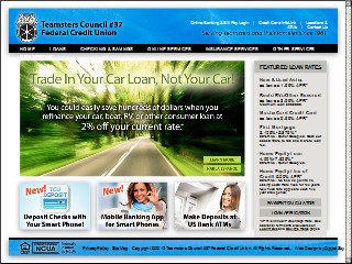 Web site www.tcu37.org, Teamsters Council 37 CU